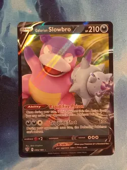 Galarian Slowbro V 099/189 Ultra Rare - 2020 Pokemon Darkness Ablaze NM - Image 1