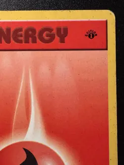 1st Edition Shadowless Fire Energy 98/102 Base Set Pokemon Card Rare MP - Image 4