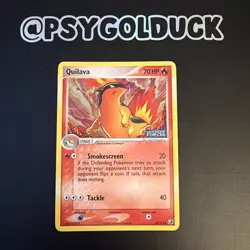 Pokemon Card Quilava 45/115 ex Unseen Forces Reverse Holo Rare Vintage LP 2005 - Image 1