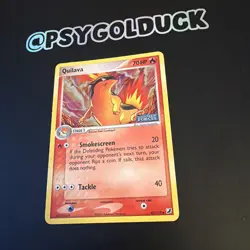 Pokemon Card Quilava 45/115 ex Unseen Forces Reverse Holo Rare Vintage LP 2005 - Image 3