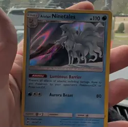 Pokemon Alolan Ninetales Burning Shadows 28/147 Holo Stage 1 110 HP Rare Card - Image 1