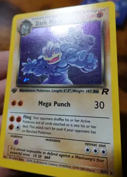 Dark Machamp 10/82 1st Edition Team Rocket Holo Rare Pokemon Card LP - Image 4