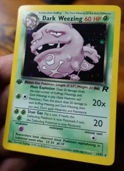 Dark Weezing 14/82 1st Edition Team Rocket Holo Rare Pokemon Card VLP-NM - Image 3