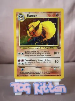 Flareon 3/64 Holo Jungle WOTC Pokemon - Card 'A' - MP - TCGKITTEN - Image 1