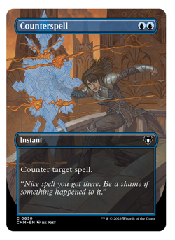 MTG: 1 x Borderless FOIL Counterspell - Instant - Commander Masters (CMM) - M/NM - Image 1