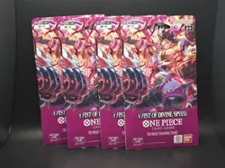 One Piece TCG A Fist of Divine Speed OP-11 Sleeved Booster Packs LOT of 4 - Image 1