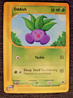 Pokemon Pokemon TCG Oddish 122/165 Expedition Base Set Regular E-Reader Card - Image 1