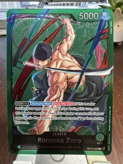 OP12-020 Roronoa Zoro : Leader Foil English One Piece TCG Card - Image 1