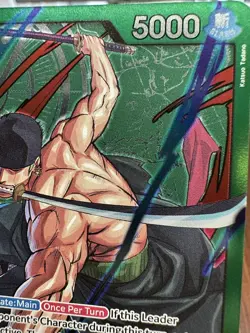 OP12-020 Roronoa Zoro : Leader Foil English One Piece TCG Card - Image 4