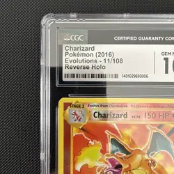 Pokemon TCG Charizard Reverse Holo Rare Card 11/108 XY Evolutions CGC 10 Gem MT - Image 4