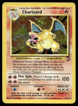 Pokemon Charizard 004/130 Base Set 2 Holo Rare 120 MP English Card - Image 1