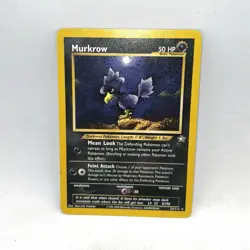 Murkrow 24/111 Non Holo Rare Neo Genesis WOTC Pokemon TCG Creased - Image 1
