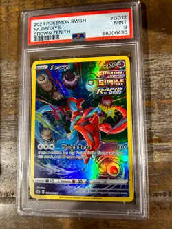 Pokemon 2023 Crown Zenith Full Art DEOXYS #GG12 PSA 9 Mint RARE - Image 1