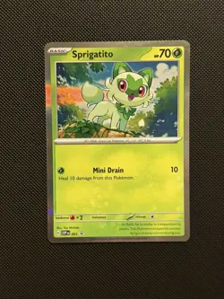 Sprigatito SVP 001 Scarlet Violet Black Star Promo Holo Pokemon NM - Image 1
