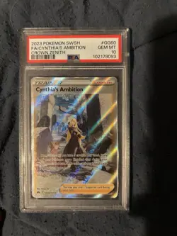 Pokemon Cynthia's Ambition GG60/GG70 Crown Zenith Ultra Rare Trainer Holo PSA 10 - Image 1