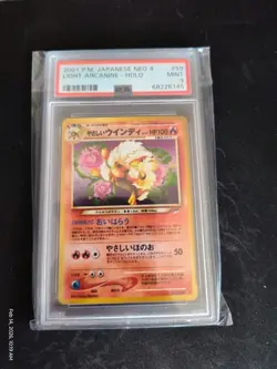 2001 Light Arcanine #59 Holo (SWIRL) PSA 9 Rare Pokemon Japanese Neo Destiny - Image 1