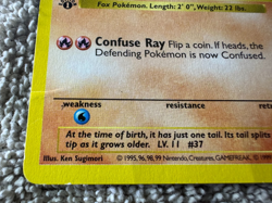 1999 Pokemon Base Set Shadowless 1st Edition Vulpix #68 HP - Image 5