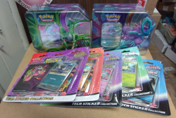 POKEMON ASCENDED (2) TECH STICKERS + (3) PRISMATIC TECH STICKERS + (2) TINS - Image 1