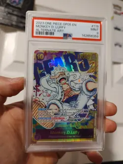 2023 ONE PIECE OP05-AWAKENING OF THE NEW ERA ALTERNATE ART MONKEY D. LUFFY PSA 9 - Image 1