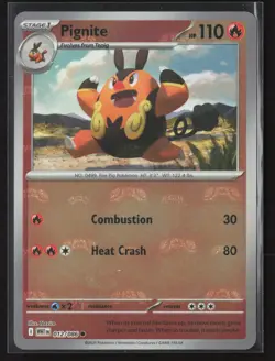 Pignite Common SV: White Flare Masterball 012/086 NM Pokemon Card Reverse Holo - Image 1