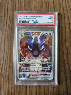 Lucario VSTAR SWSH291 SWSH: Sword & Shield Promo Cards Holo PSA 9 - Image 1