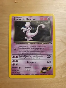 Rocket's Mewtwo - 14/132 - Pokemon Gym Challenge Unlimited Holo Rare Card LP - Image 1