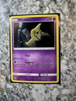 Mimikyu SM99 Black Star Sun & Moon SM Holo Pokemon Card Near Mint - Image 1