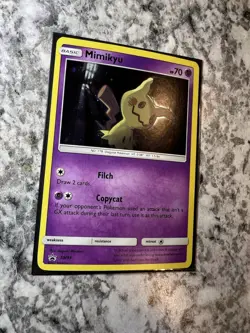 Mimikyu SM99 Black Star Sun & Moon SM Holo Pokemon Card Near Mint - Image 3