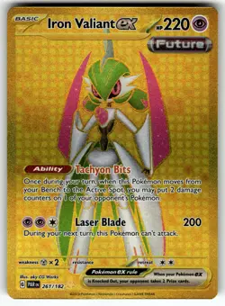 Iron Valiant ex - 261/182 SV04: Paradox Rift NM Pokemon Card TCG - Image 1