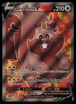 Greedent V 256/264 - Pokemon Fusion Strike - Ultra Rare (NM) - Image 1