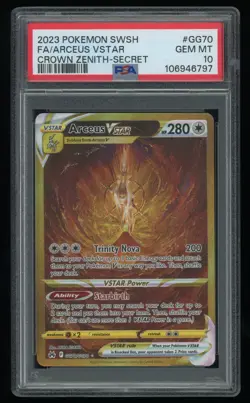 2023 Pokemon Crown Zenith Arceus VSTAR GG70 Galarian Gallery Secret PSA 10 - Image 1