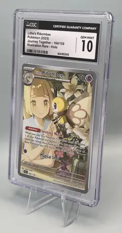Pokemon TCG Lillie's Ribombee 164/159 Journey Together - Graded CGC 10 GEM MINT - Image 1