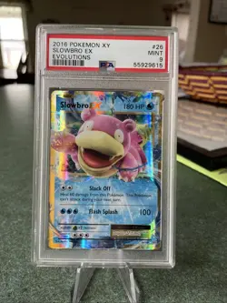 2016 Pokemon XY Evolutions Slowbro EX 26/108 Holo Rare PSA 9 - Image 1
