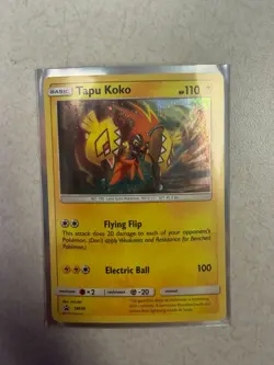 2018 Pokemon Tapu Koko Sun & Moon Black Star Promo Holo #SM30a - Image 1