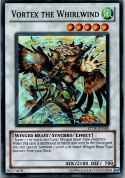 Yugioh Vortex the Whirlwind STOR-EN000 Super Rare NM - Image 1