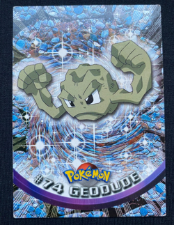 Geodude #74 Topps TV Animation Edition Blue Label Pokemon Card (MP) - Image 1