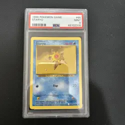 MINT PSA 9 Staryu Pokemon Game Card #65/102 Base Set 1999-2000 - Image 1