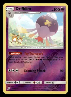 Drifblim 81/236 Reverse Holo S&M Unified Minds Pokemon Card - Image 1
