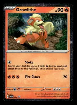 Growlithe 024 Cosmos Holo Black Star Promo Pokemon Card - Image 1
