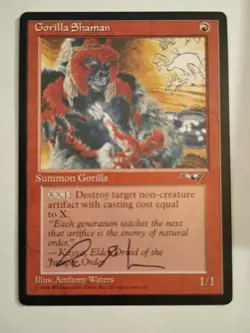 Magic The Gathering - 1x Signed Gorilla Shaman (mtg) Alliances- 2 avial - Ver 1 - Image 1