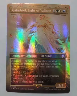 MTG: Galadriel, Light of Valinor (Borderless) Foil Commander: LOTR #498 Mythic - Image 2