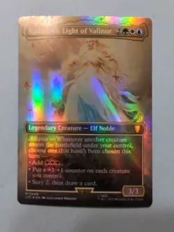 MTG: Galadriel, Light of Valinor (Borderless) Foil Commander: LOTR #498 Mythic - Image 3
