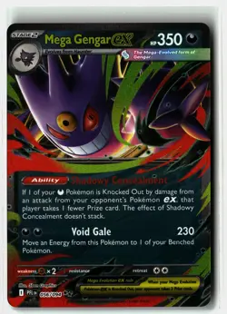 Mega Gengar ex ⭐ 056/094 Holo Double Rare Phantasmal Flames 2025 Pokemon NM - Image 1