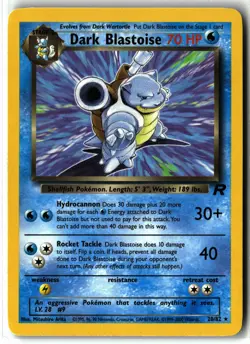 Dark Blastoise ⭐ 20/82 Rare Team Rocket 2000 Pokemon NM/LP - Image 1