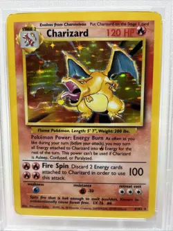 Charizard Pokemon 1999 Holo Base Set Unlimited English 4/102 PSA 4 - Image 4