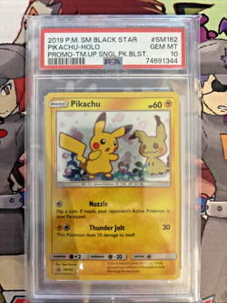 Pokemon (2019) Sun & Moon Pikachu/Mimikyu Black Star Promo Holo PSA 10 - Image 2