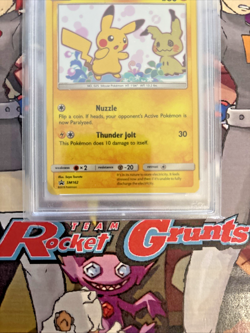 Pokemon (2019) Sun & Moon Pikachu/Mimikyu Black Star Promo Holo PSA 10 - Image 3