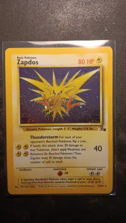 Zapdos 15/62 Fossil Set Unlimited 1999-2000 Print Holo Rare NM - Image 1