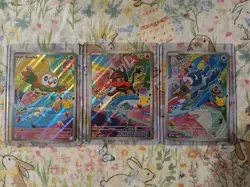 Pokemon First Partner Illustration Collection Series 1 Popplio, Litten, Rowlet - Image 1