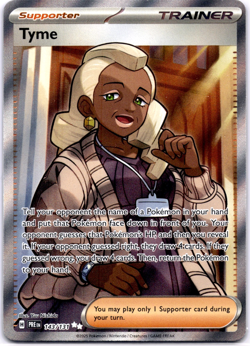 Pokemon TCG Tyme 143/131 Prismatic Evolutions Trainer Holo Rare Near Mint - Image 1